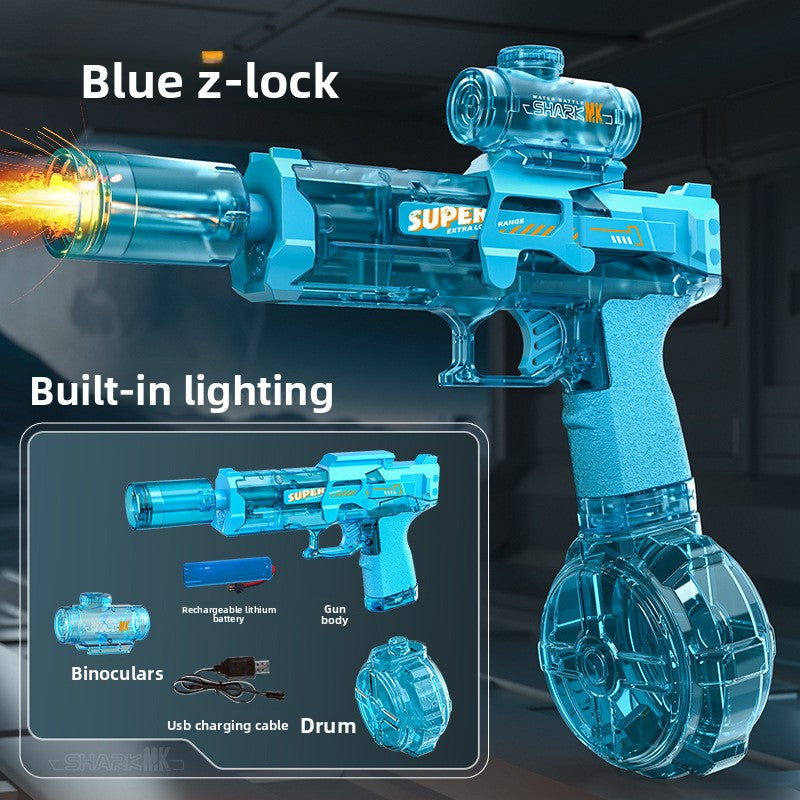 LED Light Up Electric Continuous Spray Water Toy Gun