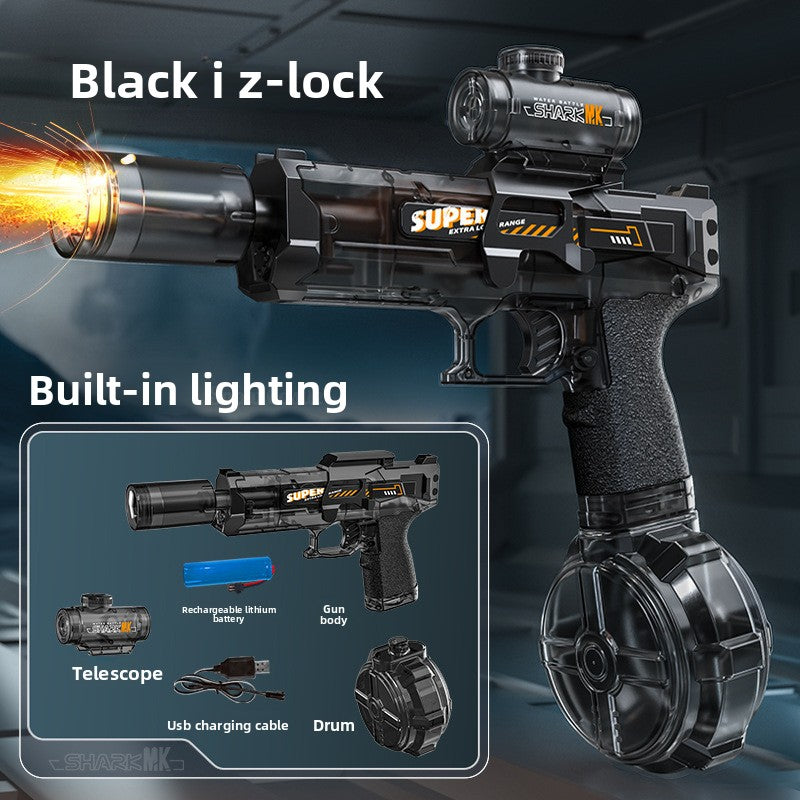 LED Light Up Electric Continuous Spray Water Toy Gun