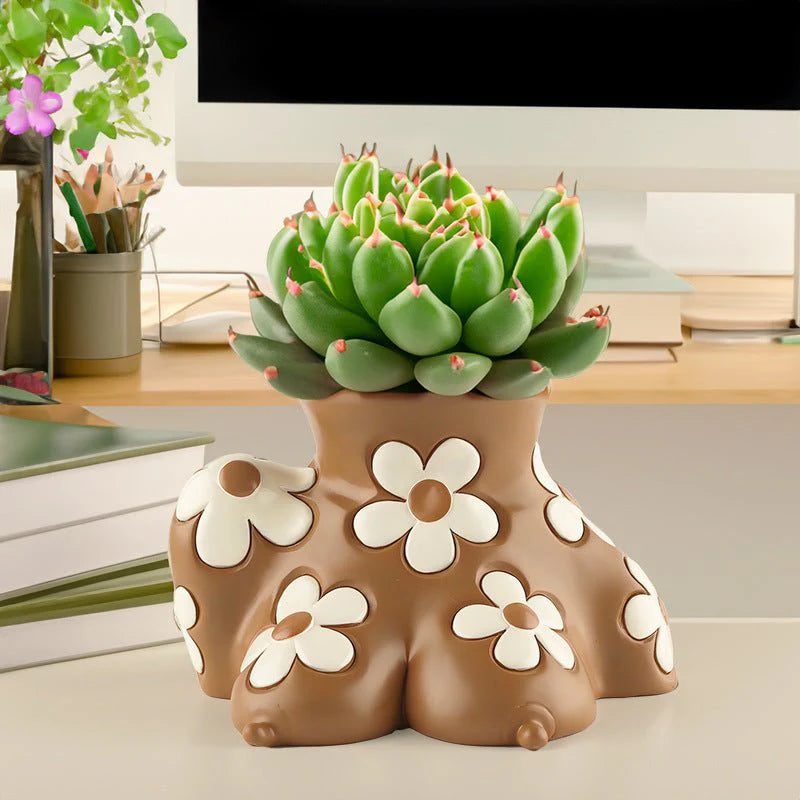 Image of Creative Resin Body Art Flowerpot Home Home Decor