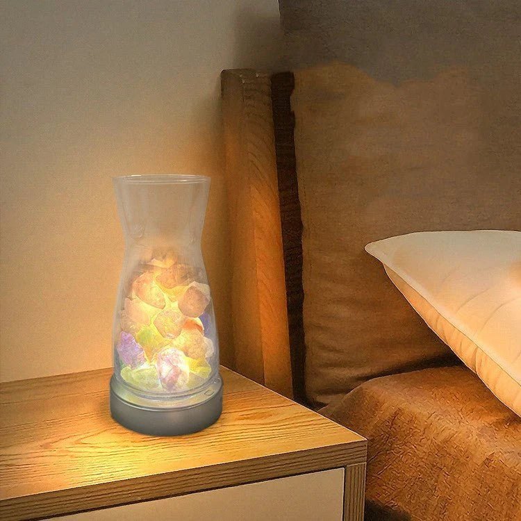 Image of Magic Color Rotating LED Light Vase Creative Lamp Home Decor
